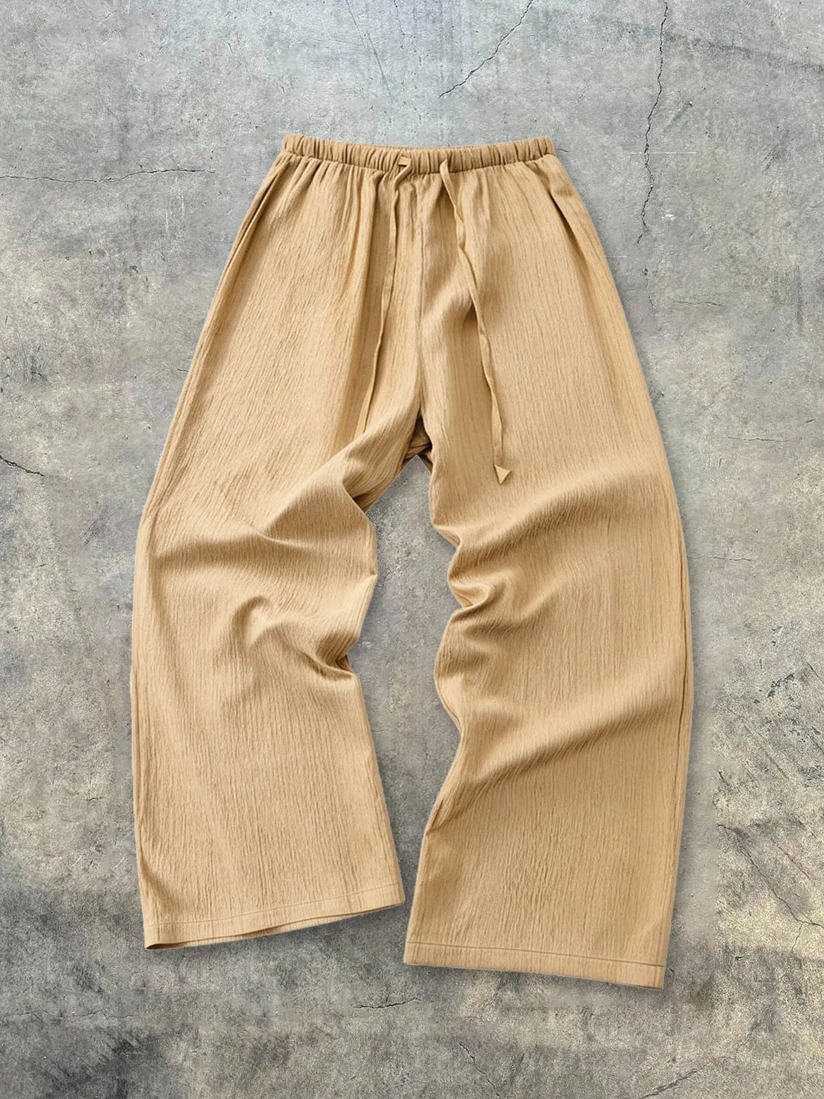 Unisex Striped Wide Leg, Drawstring Waisted, Casual Slacks, Casual Loose Fit Trousers, Breathable Comfort Design, Suitable for Daily Wear, Leisure and Home Use, Casual Fashion Bottoms