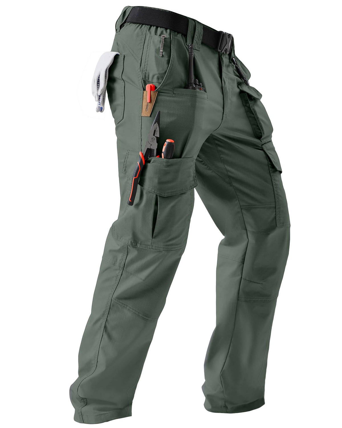 IGOLUMON Men's Tactical Work Pants Ripstop Cargo Pants 10 Pockets