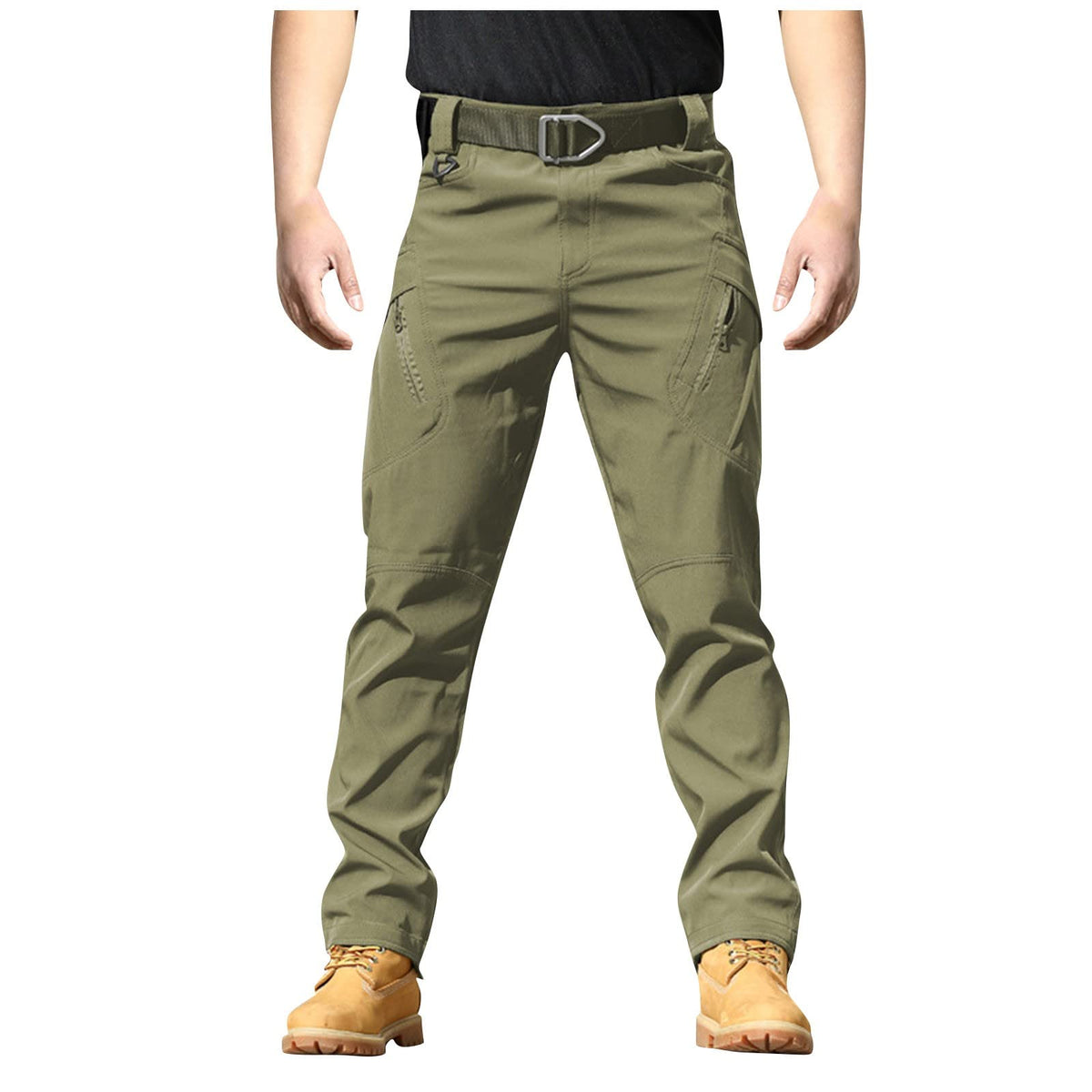 Mens Cargo Pants Water Resistant Relaxed Fit Hiking Work Pants Multi Pockets Ripstop Flex Baggy Camo Tactical Pant