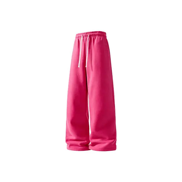 Men’s casual minimalist comfortable long pants for spring and autumn, featuring an elastic waistband with tie closure, a loose fit suitable for sports and fitness, versatile everyday casual long pants.