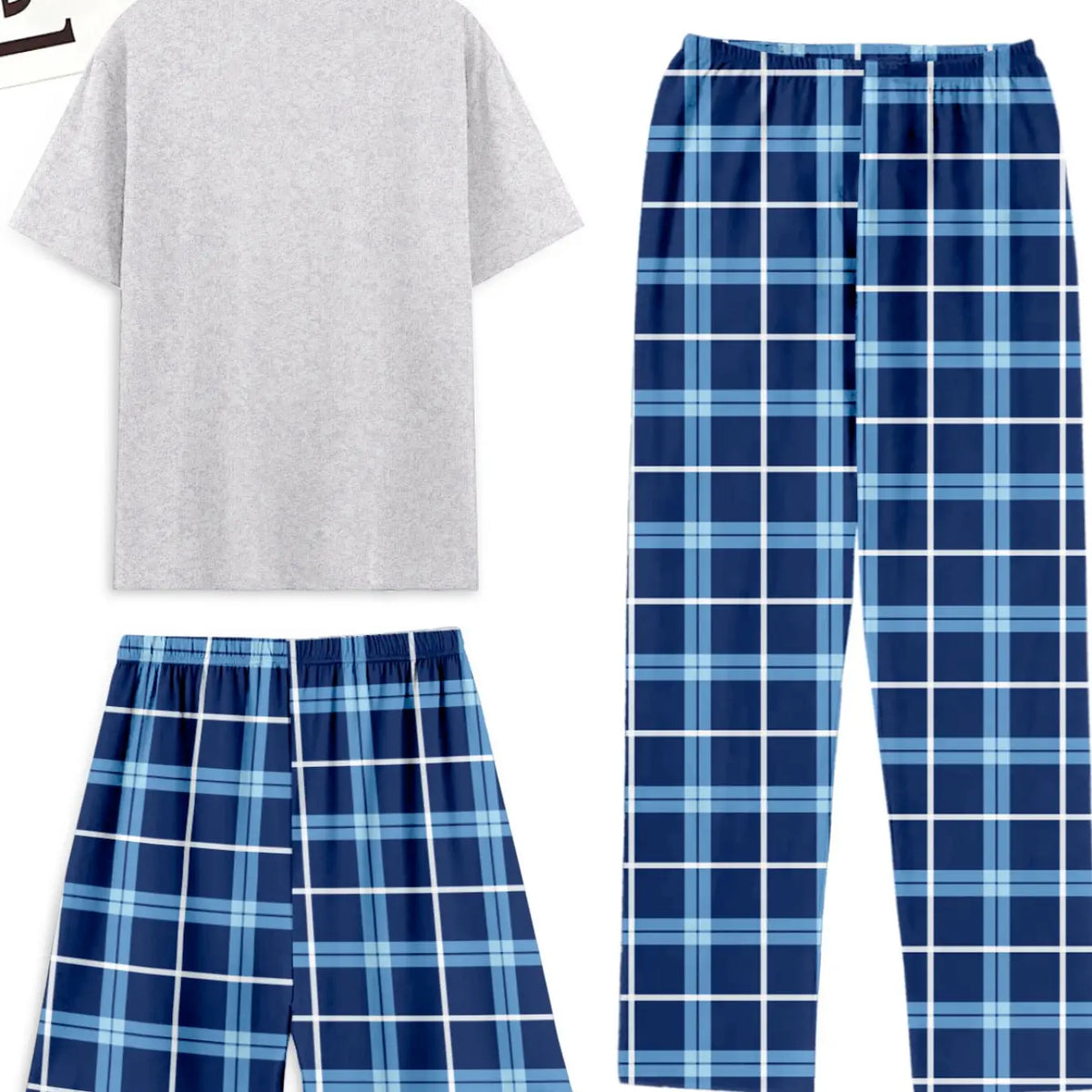 Men's Casual Home Sleepwear Set, Starry Sky Print Short Sleeve T-Shirt and Shorts, Comfortable Summer Wear, Fitted Design, Elastic Waist, Pajama Set Pjs
