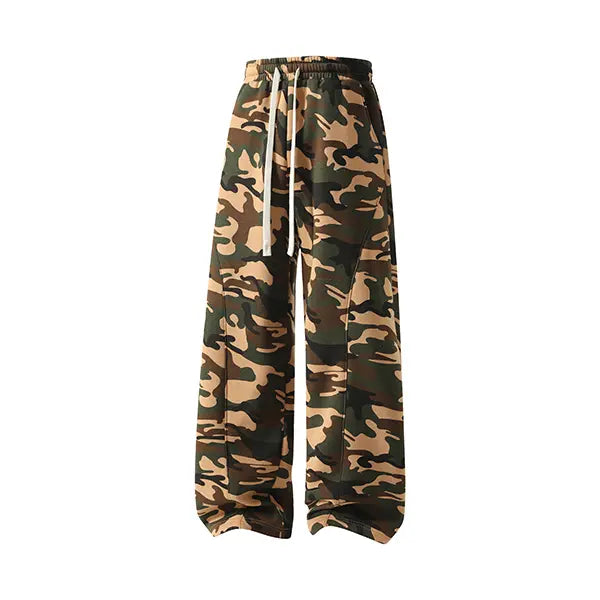Men's Fleece Thermal Lined Sweatpants Oversize Drawstring Waist Casual Loose Pants for Fall Winter School Season Daily Wear Stylish Menswear
