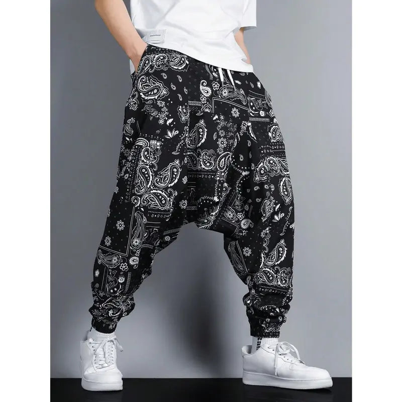 Men's Loose-Fit Straight Cut Pants - Light Outdoor Hiking Trousers for Running, Everyday Wear, Hiking / Light Outdoor