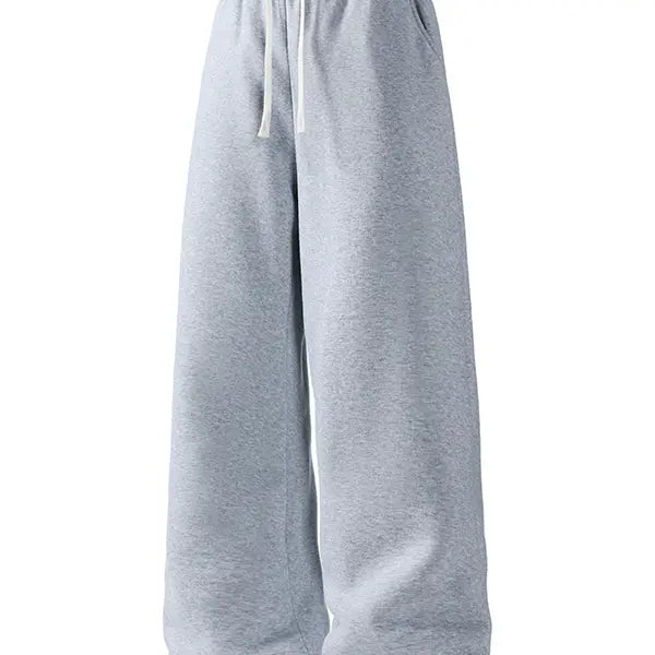 2-pack men’s casual straight sweatpants with adjustable drawstring elastic waistband, loose straight-leg design, skin-friendly comfortable fabric