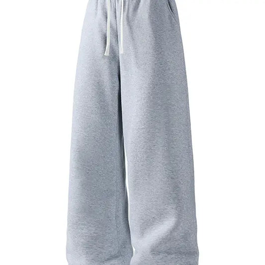 2-pack men’s casual straight sweatpants with adjustable drawstring elastic waistband, loose straight-leg design, skin-friendly comfortable fabric