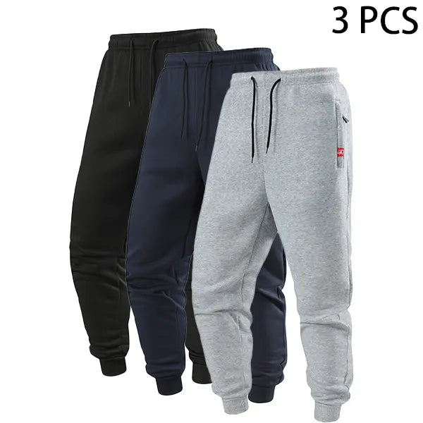 Men's drawstring ankle-length pants, simple and comfortable, suitable for both casual wear and sports.