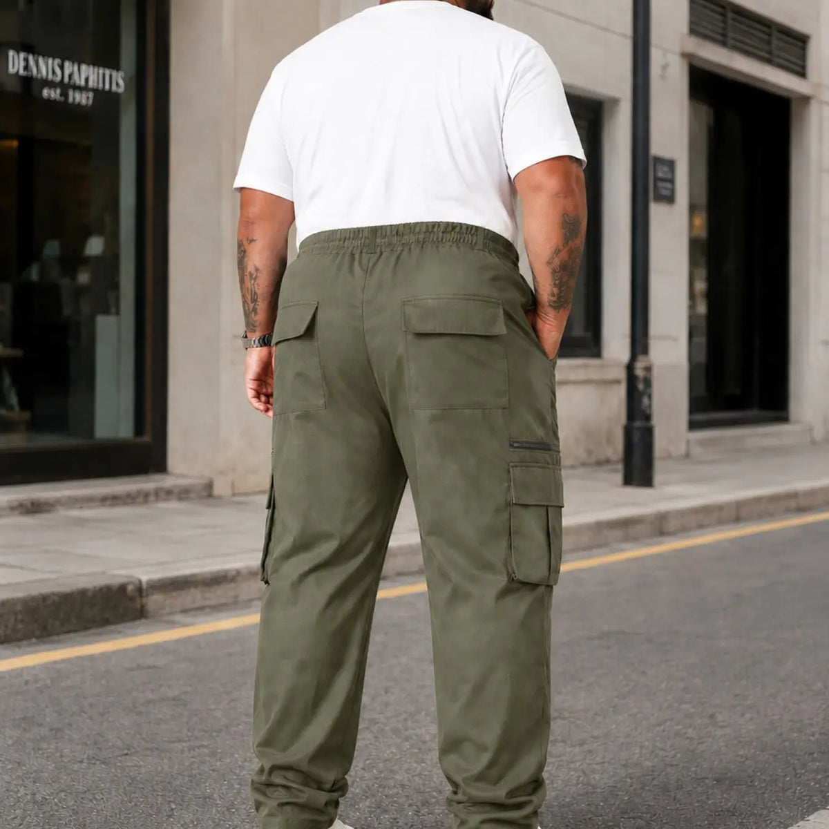 Men's Plus Size Casual Straight Leg Cargo Trouser Pants with Multiple Pockets, Comfortable & Durable for Daily Wear & Outdoor Activities Multi Pocket Trousers
