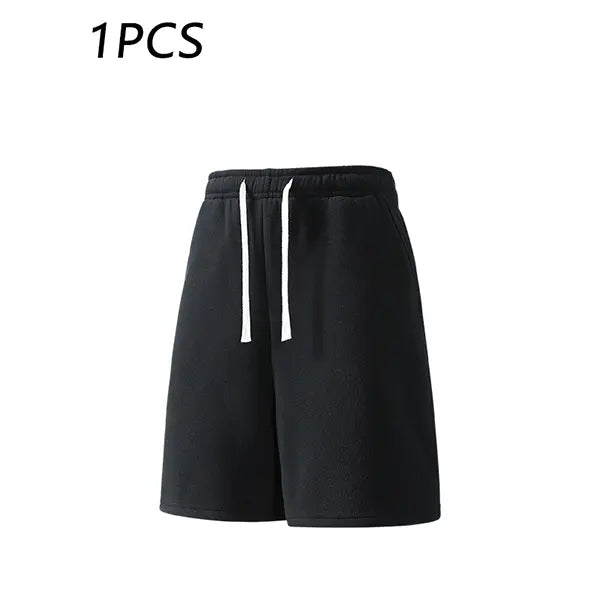 3-pack men’s summer casual shorts, elastic waistband, loose straight fit, comfortable breathable fabric