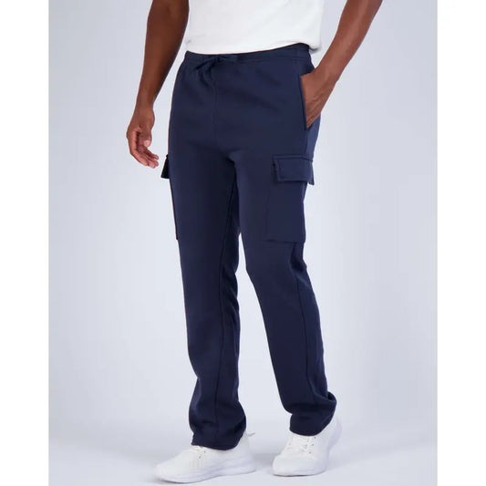 Real Essentials 3 Pack: Men's Tech Fleece Open Bottom Cargo Sweatpants with Pockets (Available In Big & Tall)