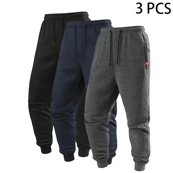Men's drawstring ankle-length pants, simple and comfortable, suitable for both casual wear and sports.