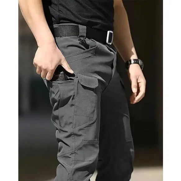 2PCS Men’s Tactical Pants – Stretch Waterproof Fabric, Durable Cargo Pants for Hiking, Casual Wear & Work, Multiple Pockets (No Belt)