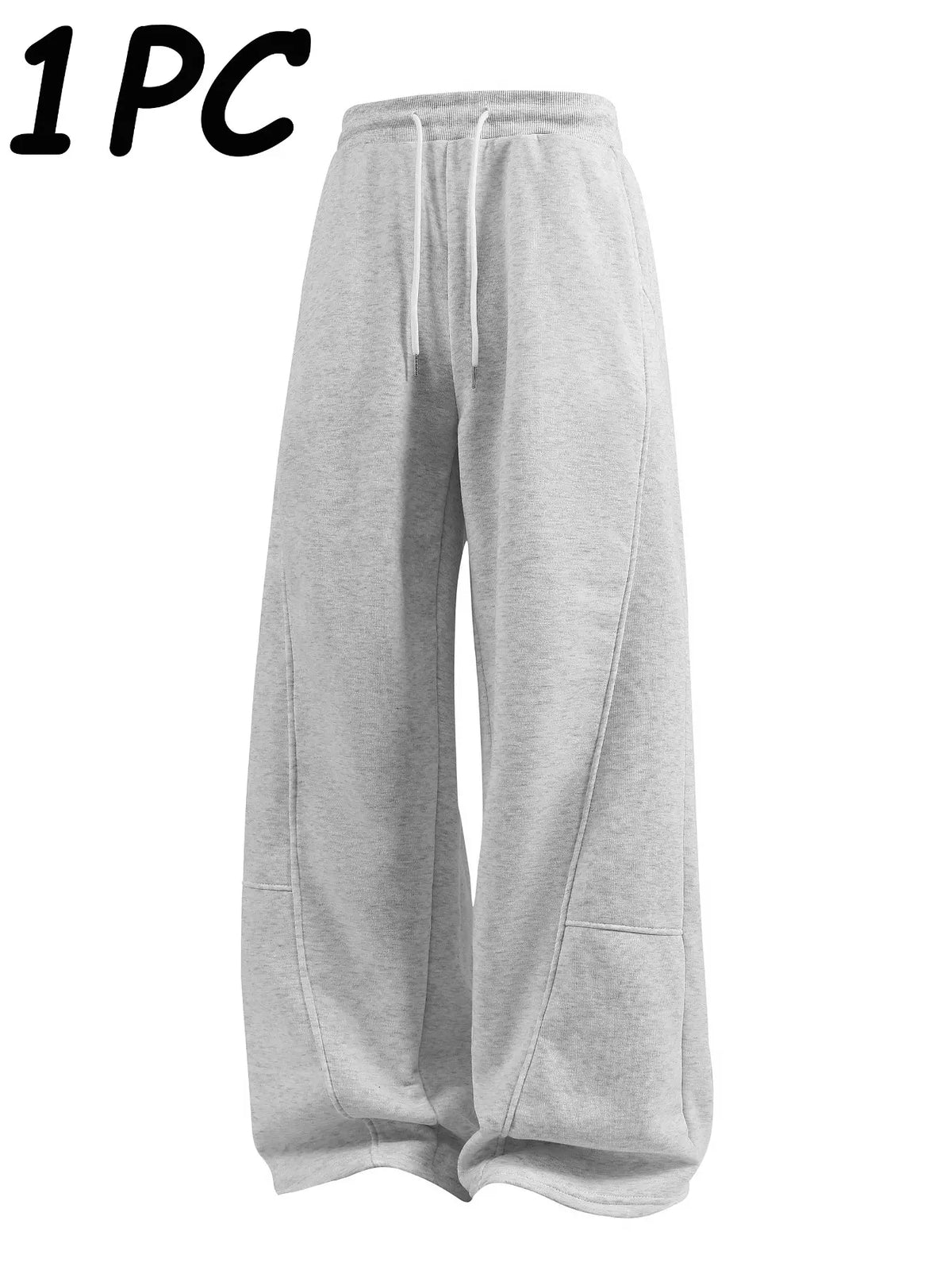 Men's Fleece-Lined Loose Wide-Leg Sweatpants, Y2K Street-Style Oversized Joggers, Casual Loungewear Pants, Casual Chic Trousers, Deconstructed Leisure Trousers, Athleisure Style Pants Suitable for Daily Wear & Street Fashion
