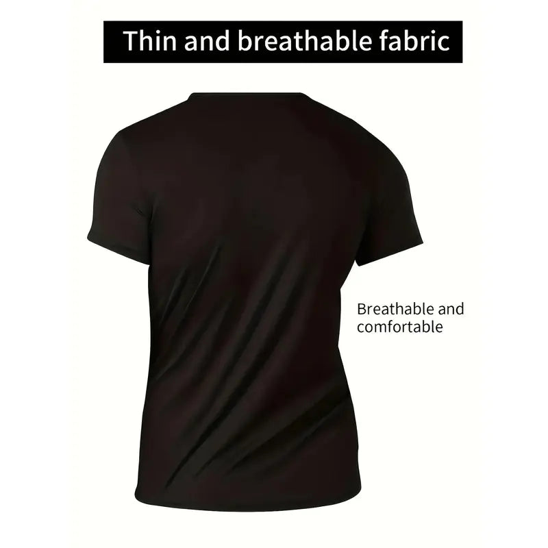 Men's 100% Cotton Round Neck Classic Casual Short-Sleeve T-Shirt - Digital Cartoon Print Streetwear Top, Unisex Design Fabric for 1 Target Scenario