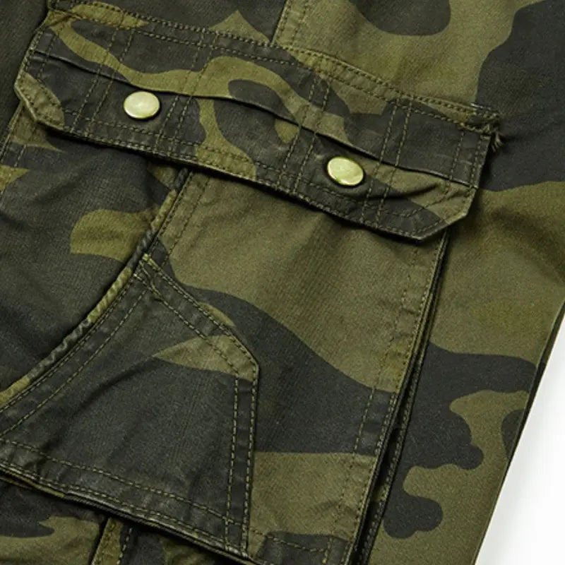 Men's Camo Stretch Menswear Trousers - Summer Thin Loose-Fit Straight-Leg Long Trousers for Work & Casual Wear