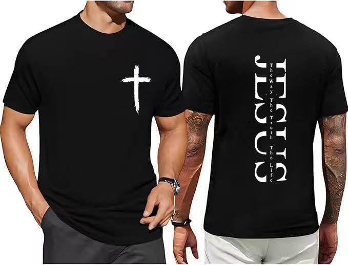 Christian Shirts for Men Jesus Cross Casual Tops