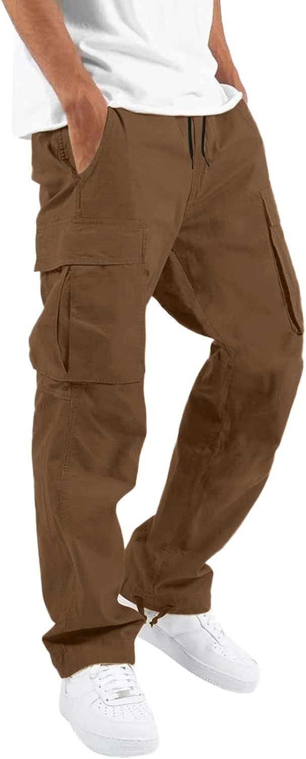 Mens Cargo Pants Fall 2026 Stretch Hiking Work Pant With Multi Pockets