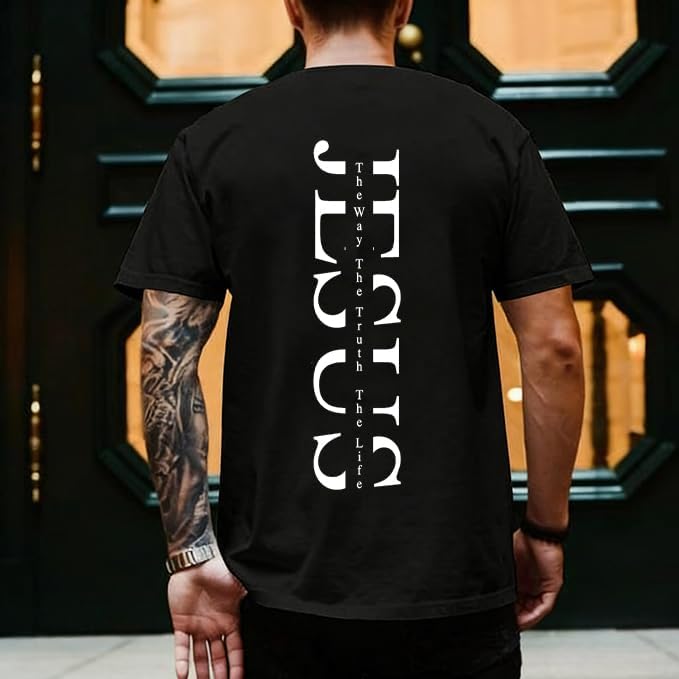Christian Shirts for Men Jesus Cross Casual Tops