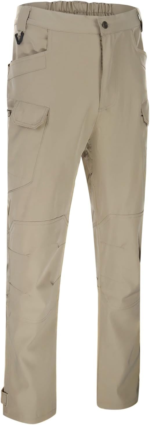 Cargo Work Pants for Men Tactical Stretch Waterproof Travel Casual Hiking Trouser with Multi Pockets (No Belt)