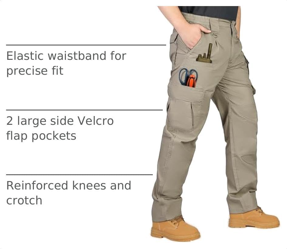 IGOLUMON Men's Ripstop Tactical Pants Stretch Cargo Work Hiking Pants