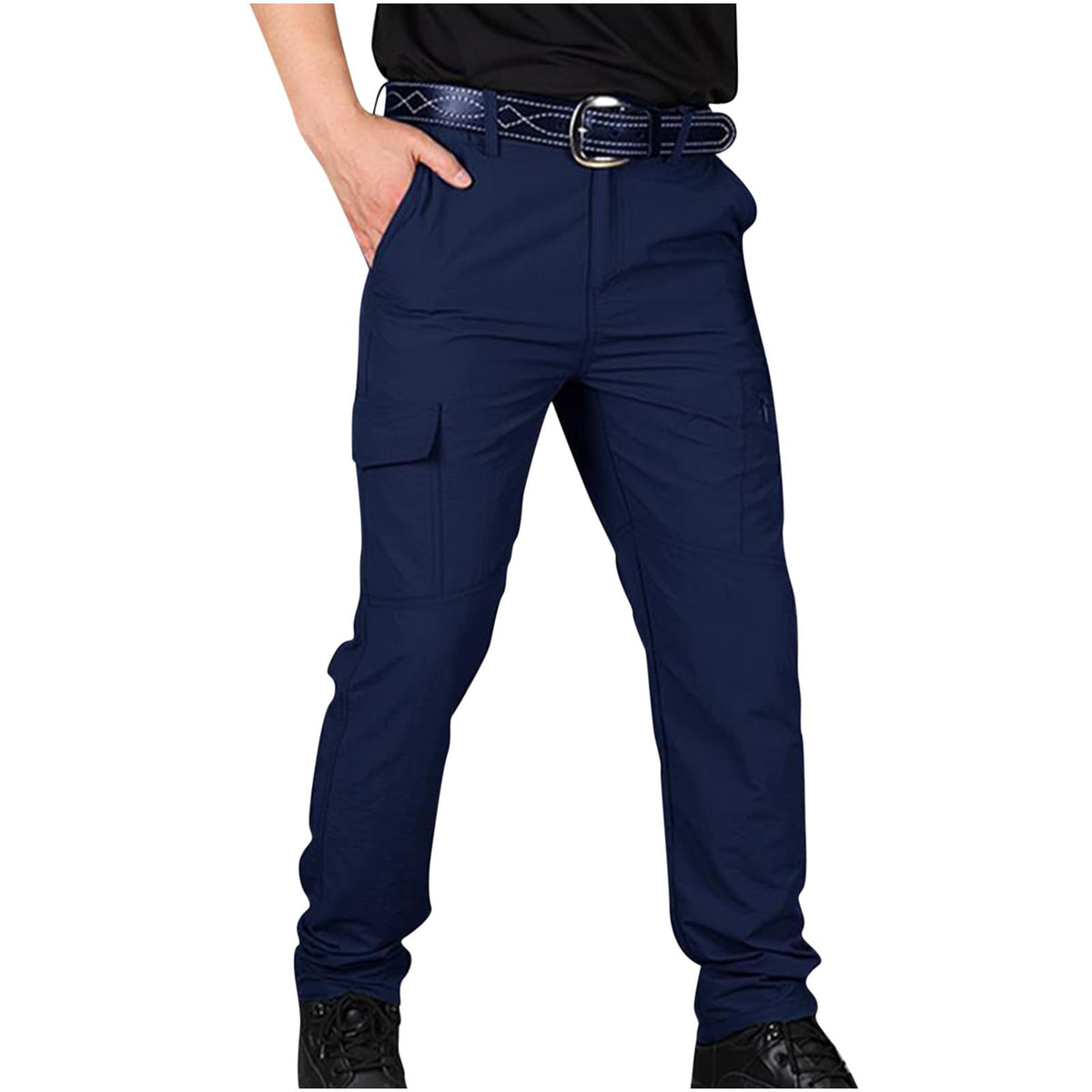 Men's Tactical Cargo Pants Straight Leg Ripstop Hiking Climbing Sweatpants Waterproof Mens Outdoor Work Multic-Pocket