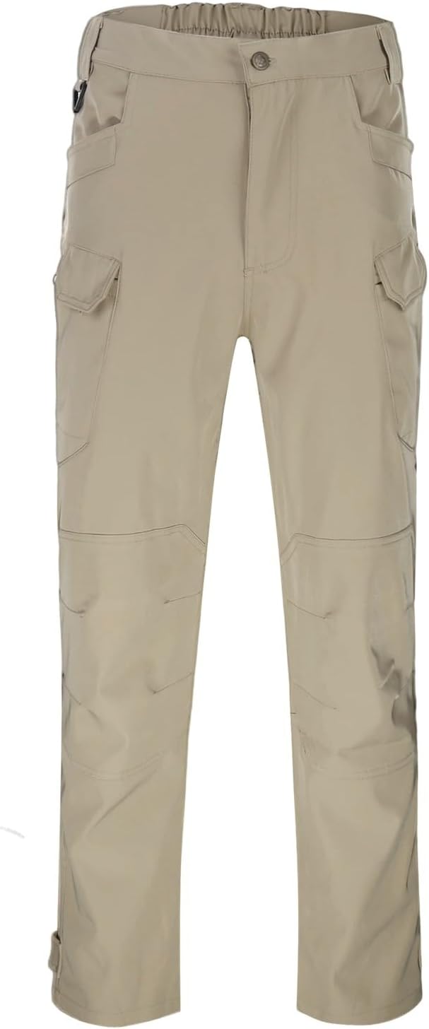 Cargo Work Pants for Men Tactical Stretch Waterproof Travel Casual Hiking Trouser with Multi Pockets (No Belt)