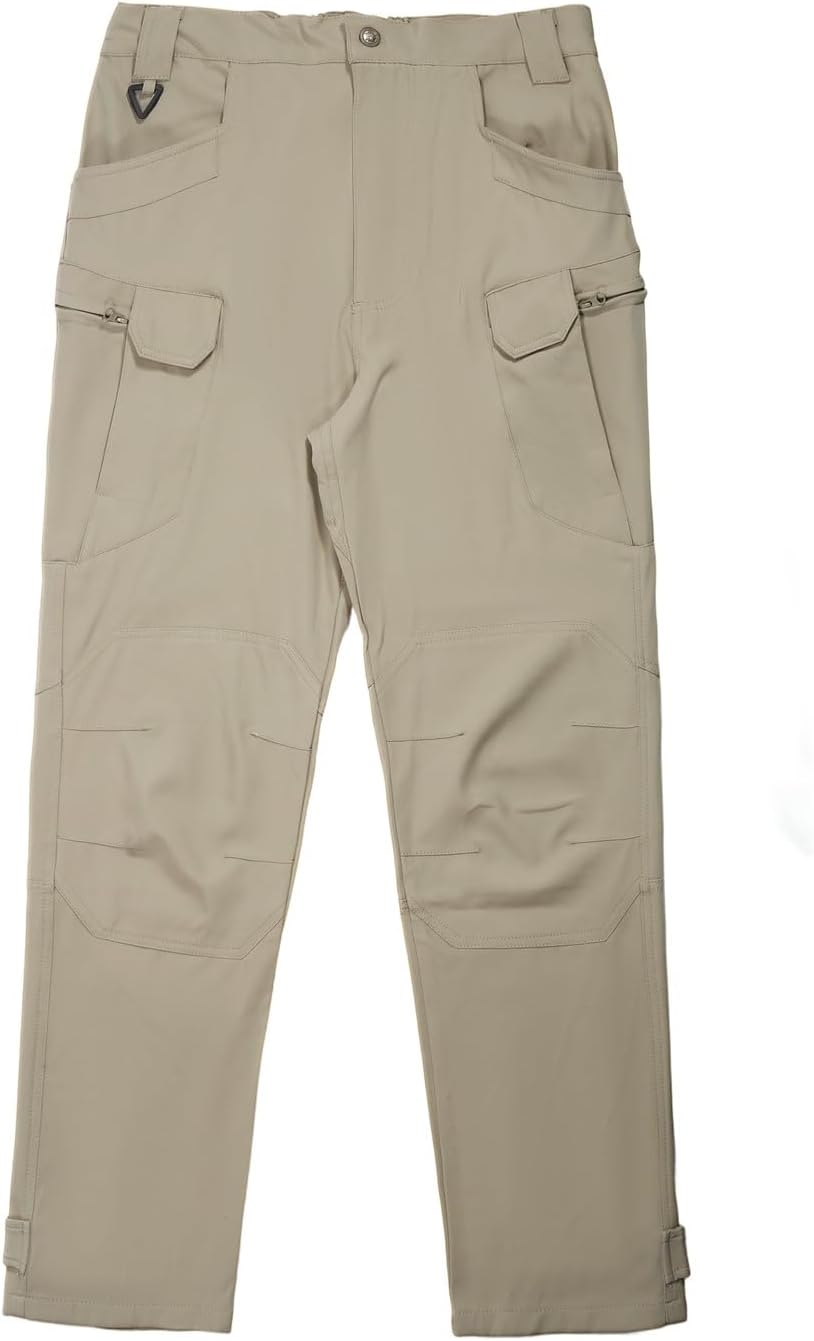Cargo Work Pants for Men Tactical Stretch Waterproof Travel Casual Hiking Trouser with Multi Pockets (No Belt)