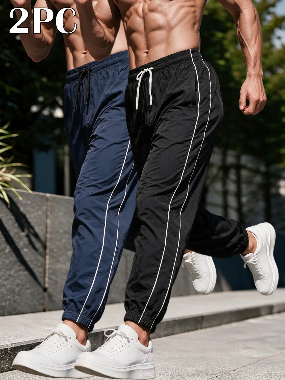 Men's Loose-Fit Casual Pants with Drawstring Waist, H-Type Silhouette, Long/regular Length, Ideal for Spring & Fall Outdoor Activities