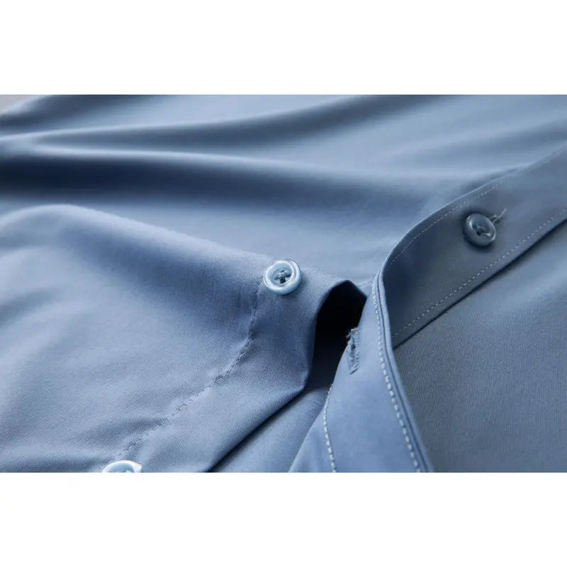Men's Plus Size Classic Loose-Fitting Collared Neck Short Sleeve Button-Down Pajama Top - Menswear Loungewear for Comfortable Nightwear, Plain, XL