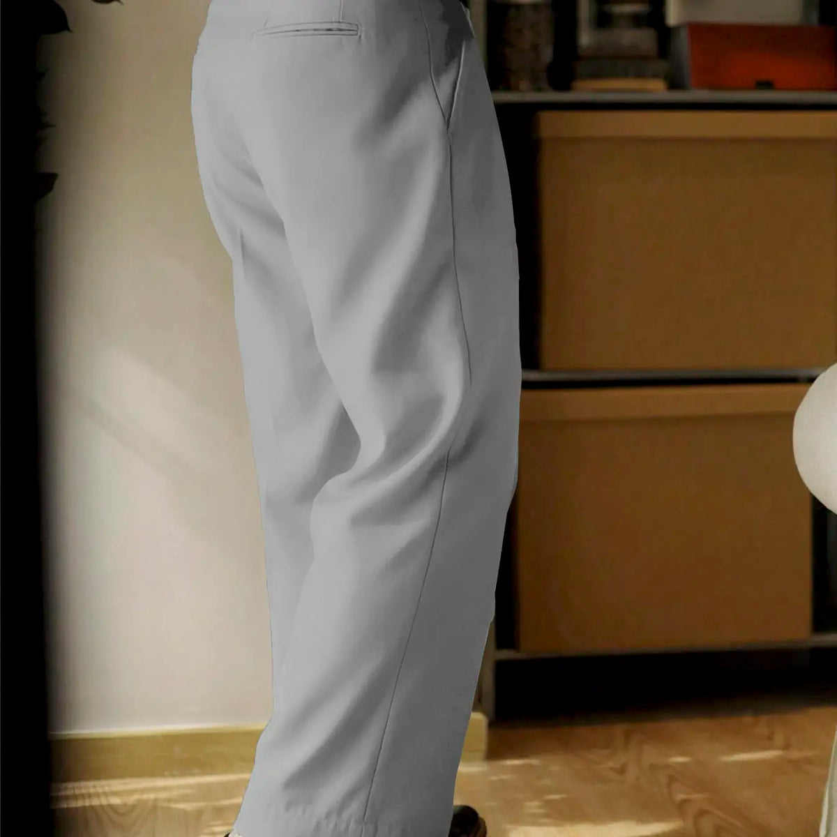 Men's Solid Button Pocket Straight Leg Pants, Minimalist Plain Pants, Regular Fit Comfy Trousers for Work Office Business Daily Wear, Men's Bottoms for All Seasons