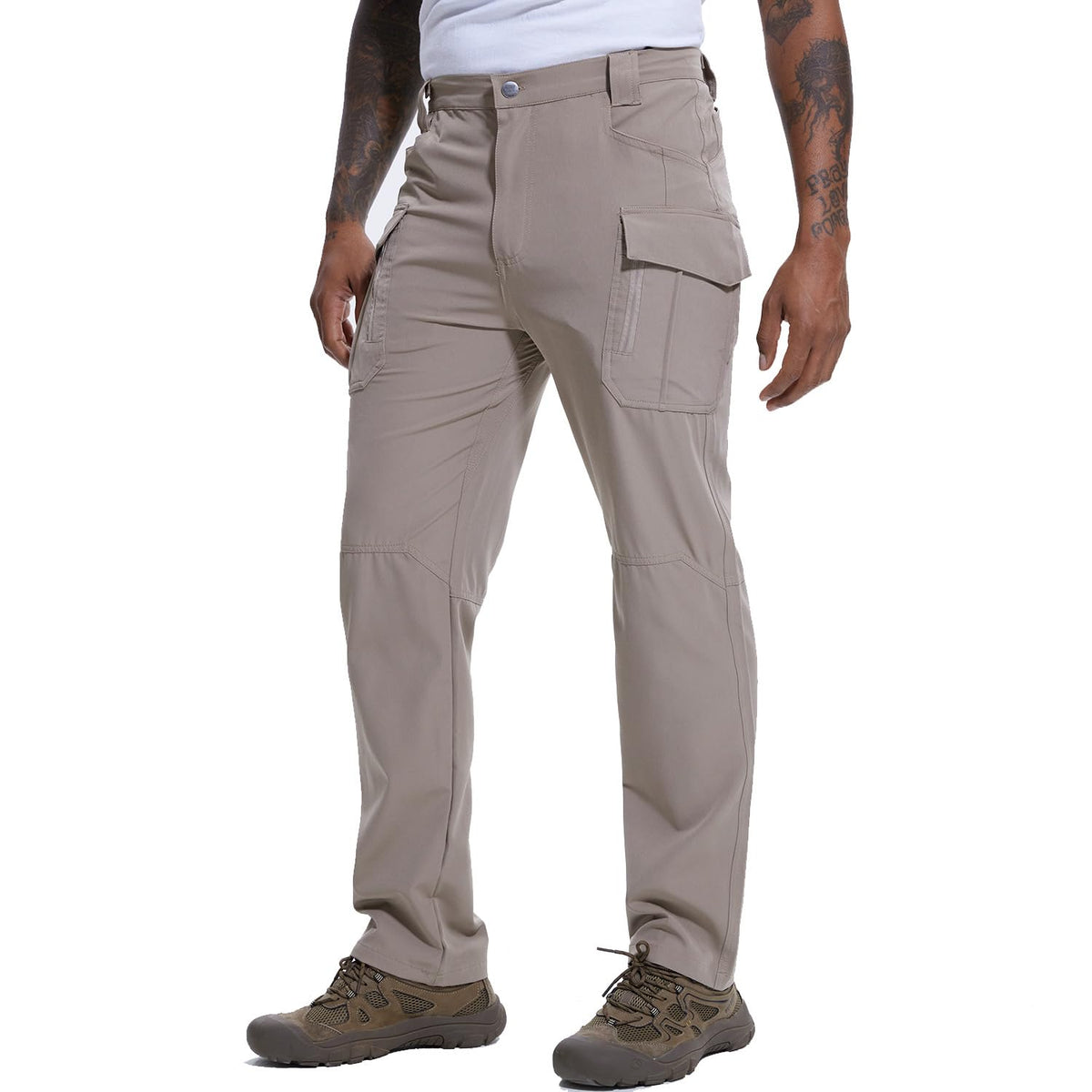 Men's Hiking Pants Breathable Summer Lightweight Tactical Cargo Stretch Quick Dry Fit Straight Leg Pants Airsoft Clothes