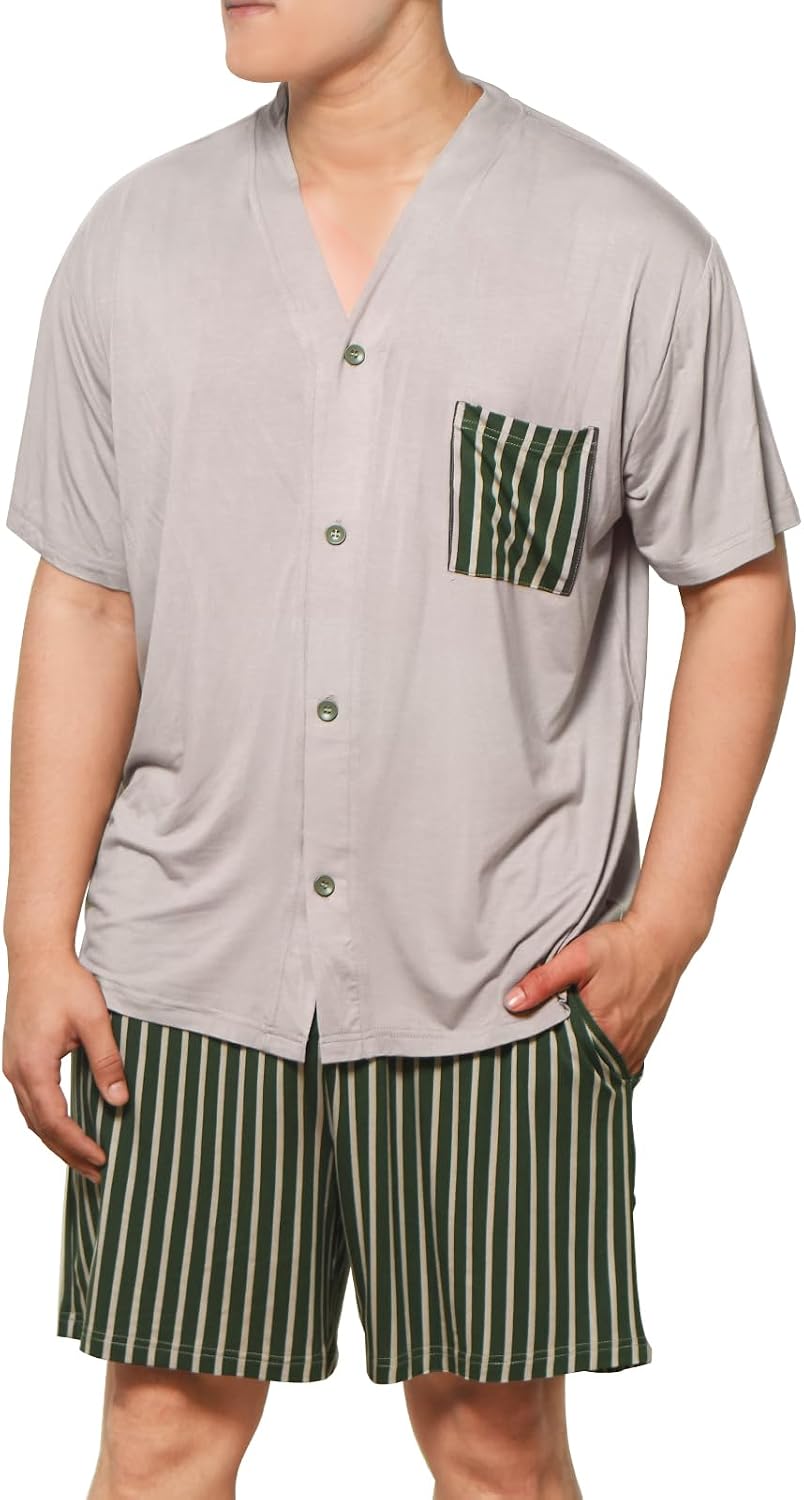 Donfri Modal Sleepwear Set for Men, Short Sleeve