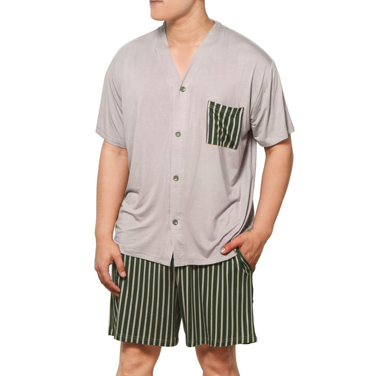 Donfri Modal Sleepwear Set for Men, Short Sleeve