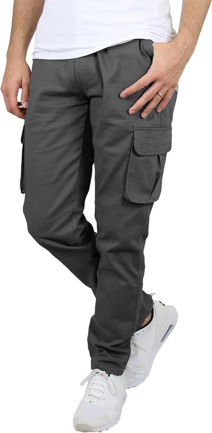 Cargo Pants for Men 3-Pack Flex Stretch Utility Trousers Durable Work Outdoor Wear Mens Cargo Pants 31 Inch Inseam
