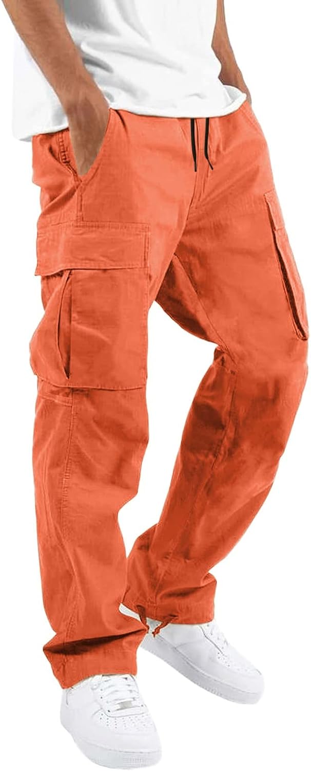 Mens Cargo Pants Fall 2026 Stretch Hiking Work Pant With Multi Pockets