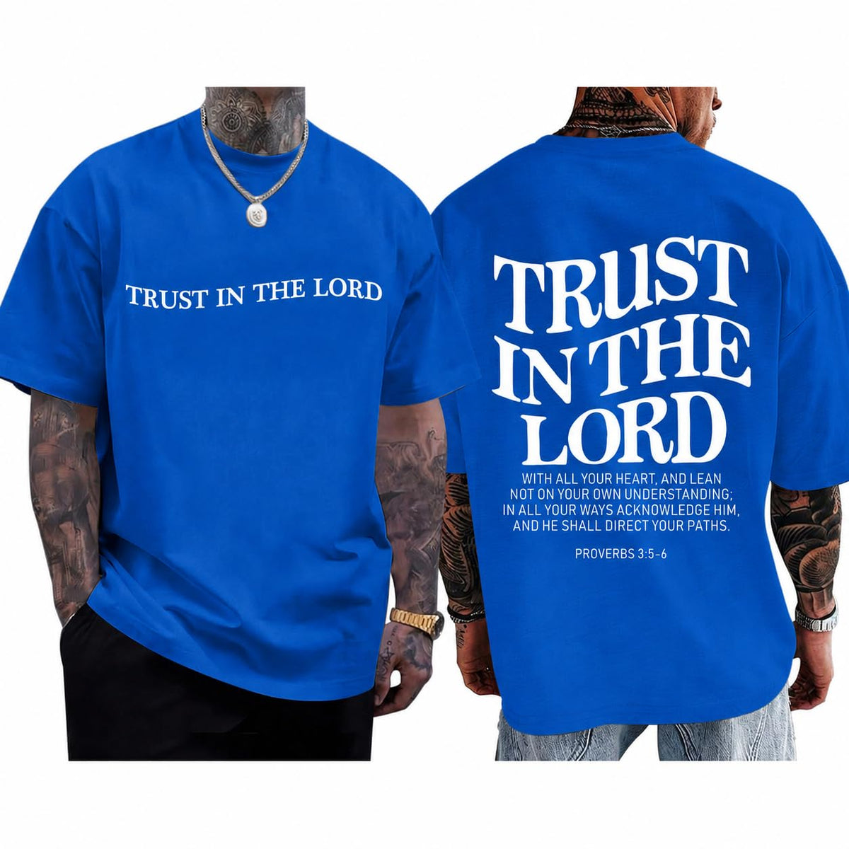 Christian Jesus Shirts for Men Trust in The Lord Tshirt God Faith Religious Bible Verse Oversized Graphic Cotton Tees