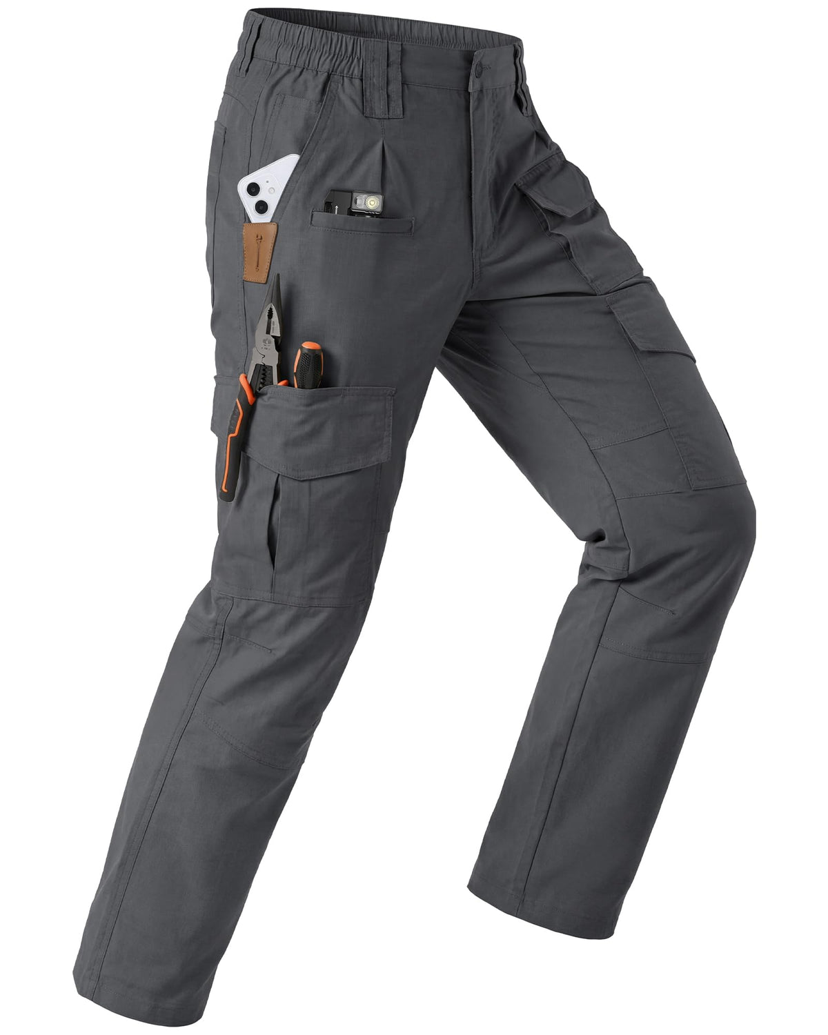 IGOLUMON Men's Tactical Work Pants Ripstop Cargo Pants 10 Pockets