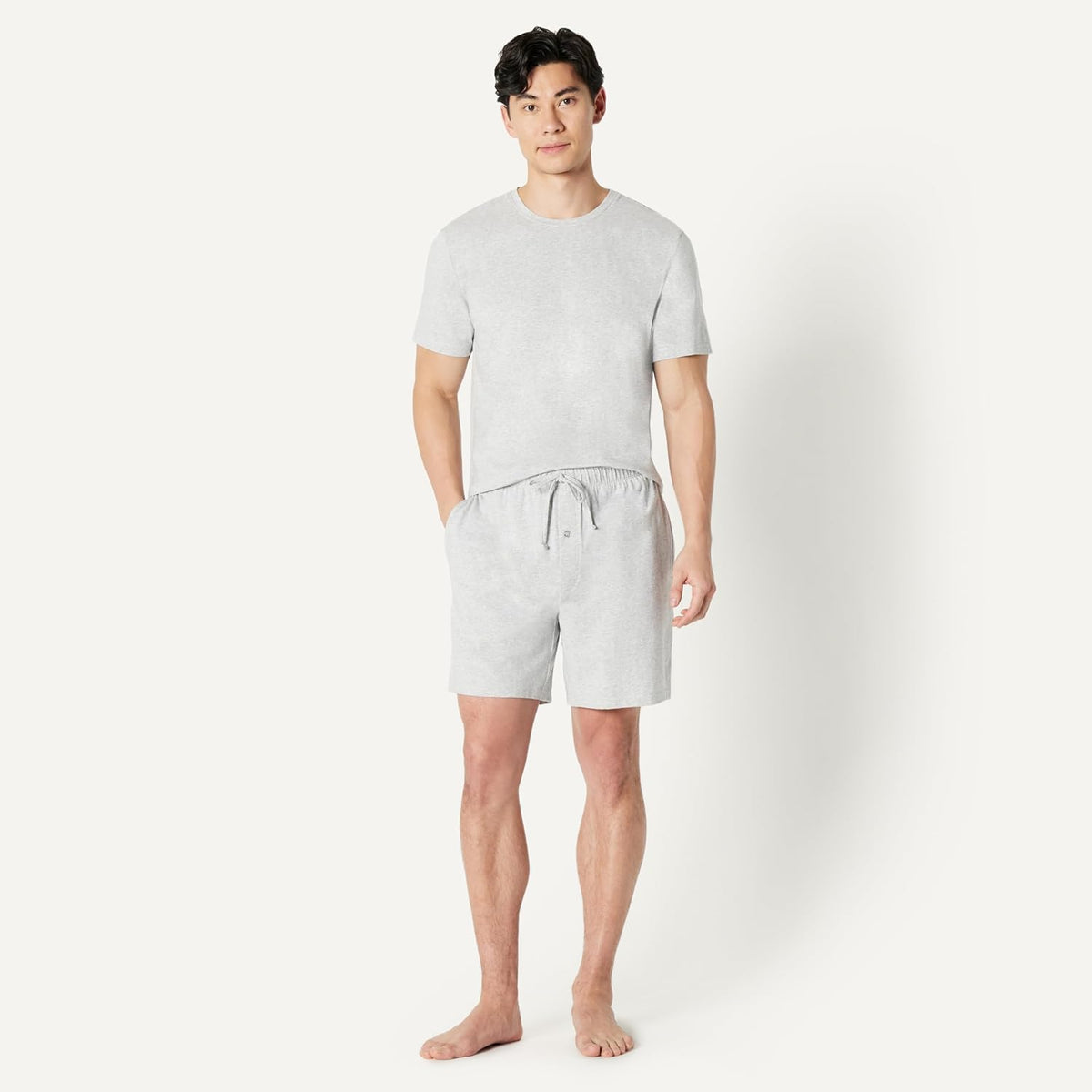 Amazon Essentials Men's Cotton-Modal Pajama Set, Short Sleeve T-Shirt and Shorts