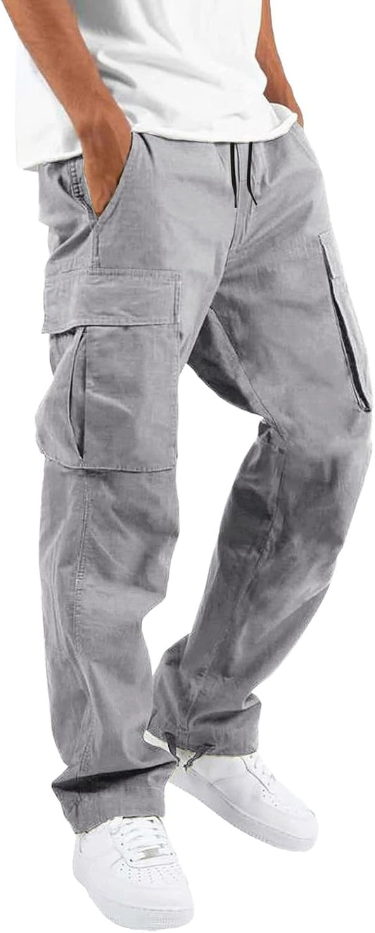 Mens Cargo Pants Fall 2026 Stretch Hiking Work Pant With Multi Pockets