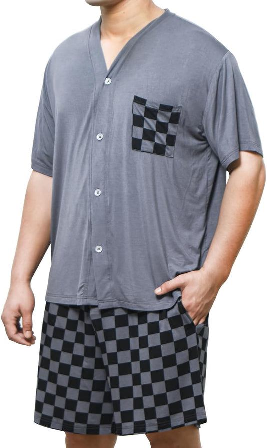 Donfri Modal Sleepwear Set for Men, Short Sleeve