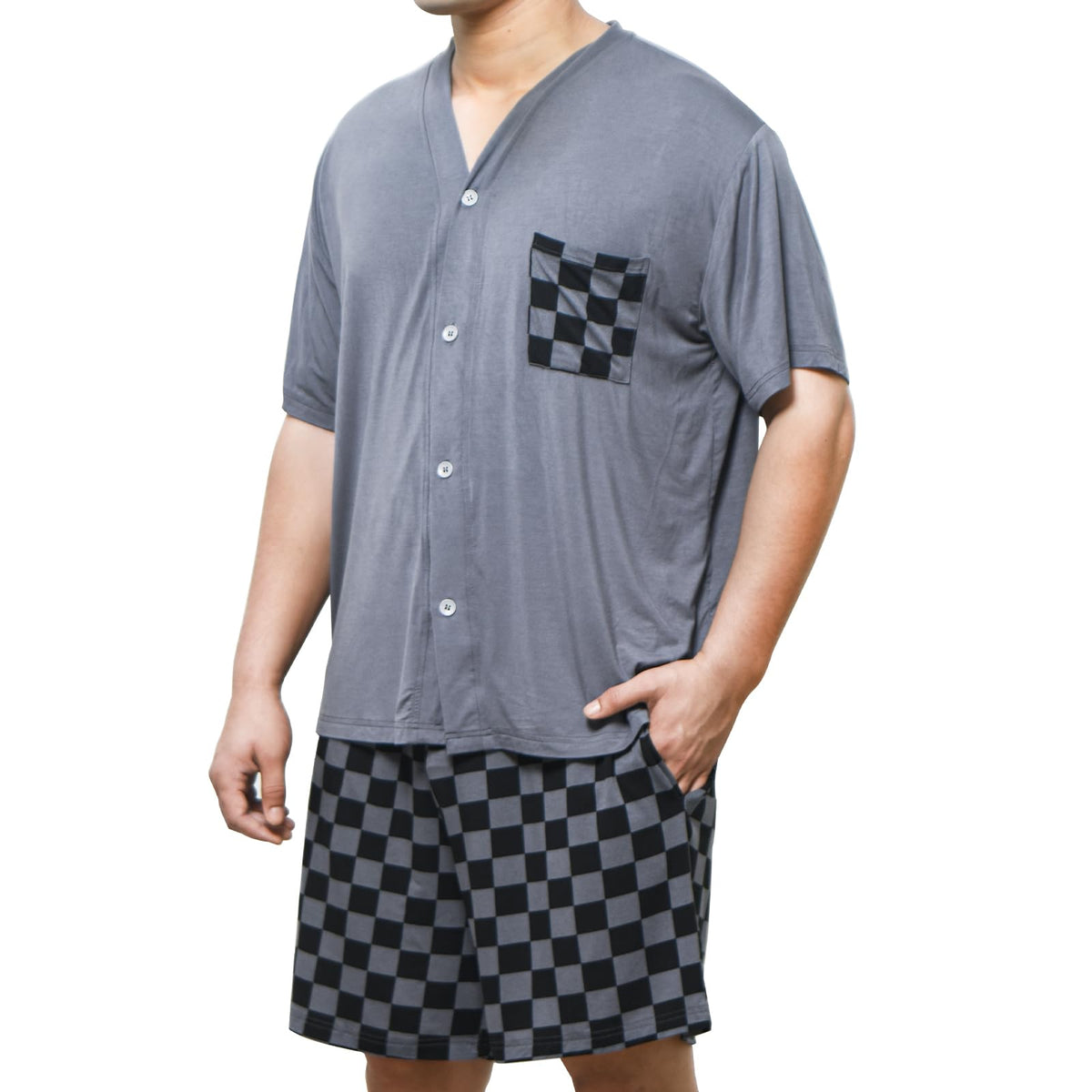 Donfri Modal Sleepwear Set for Men, Short Sleeve