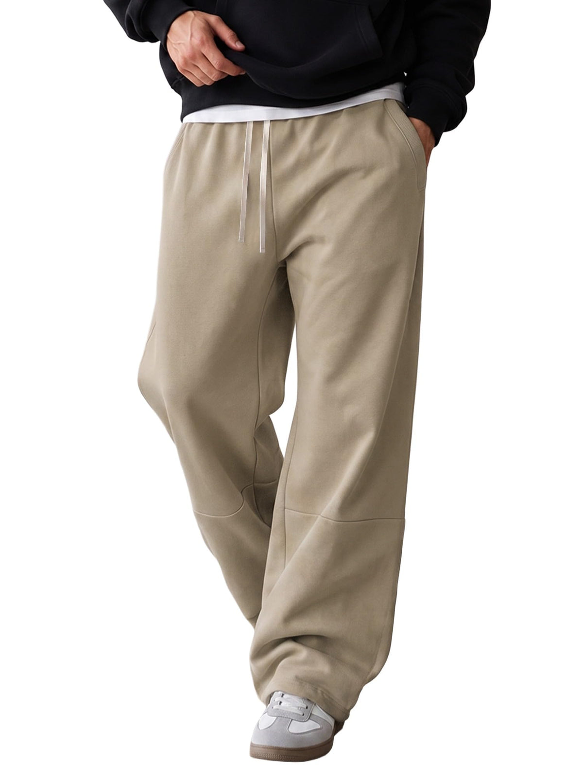 JMIERR Men's Baggy Sweatpants Straight Leg Drawstring