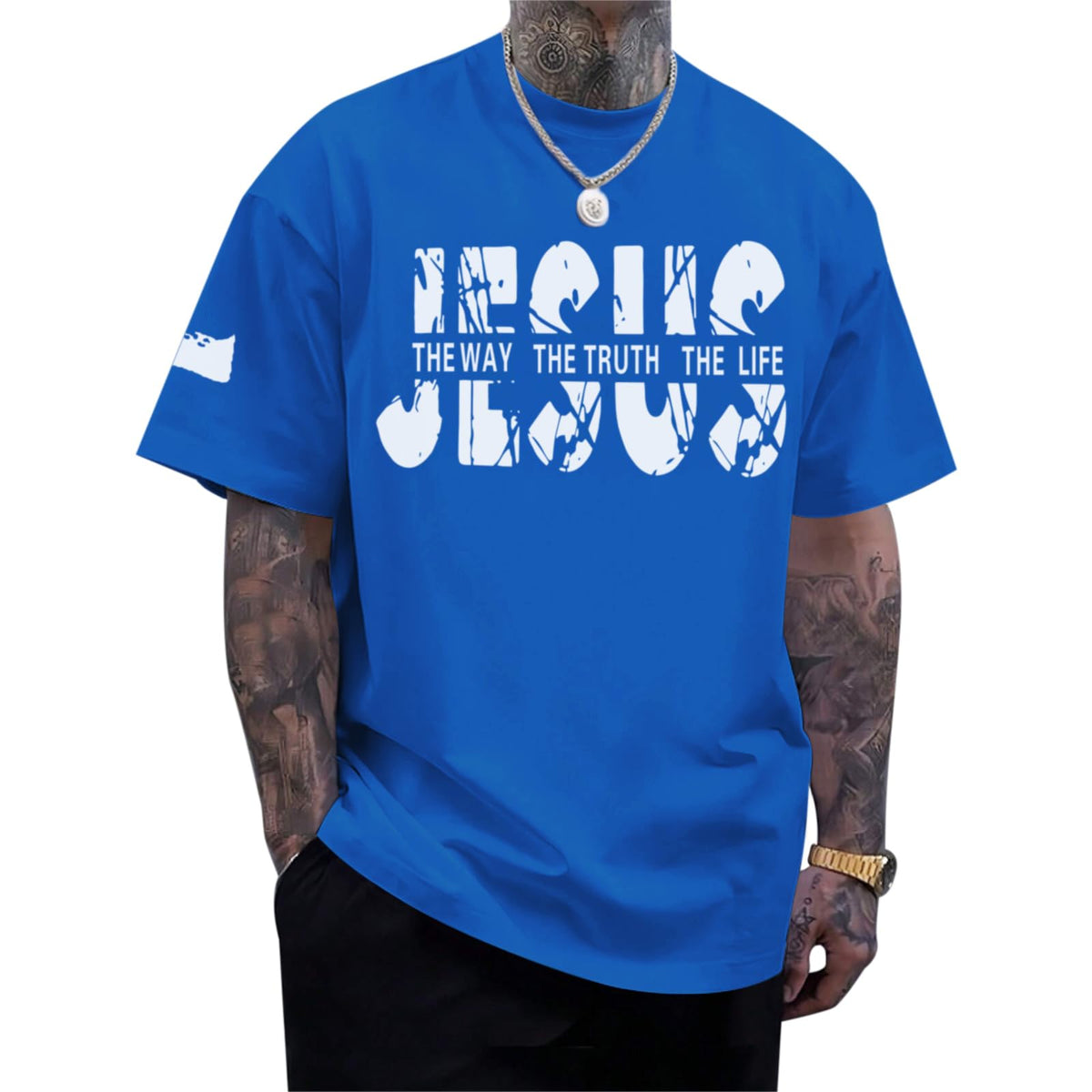 Christian Jesus Faith Shirts for Men God Religious Cross Bible Verse Inspirational Shirt Oversized Graphic Tees Tops