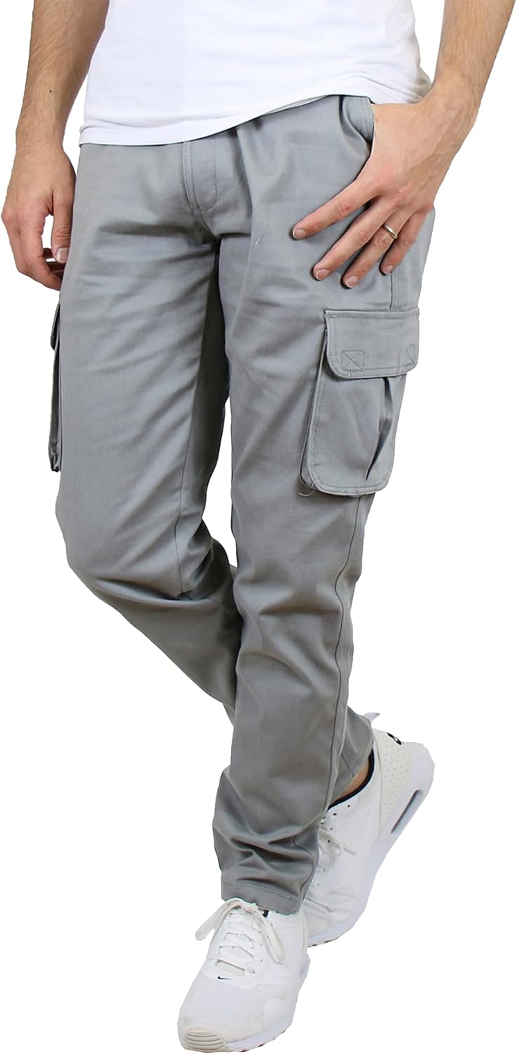 Cargo Pants for Men 3-Pack Flex Stretch Utility Trousers Durable Work Outdoor Wear Mens Cargo Pants 31 Inch Inseam