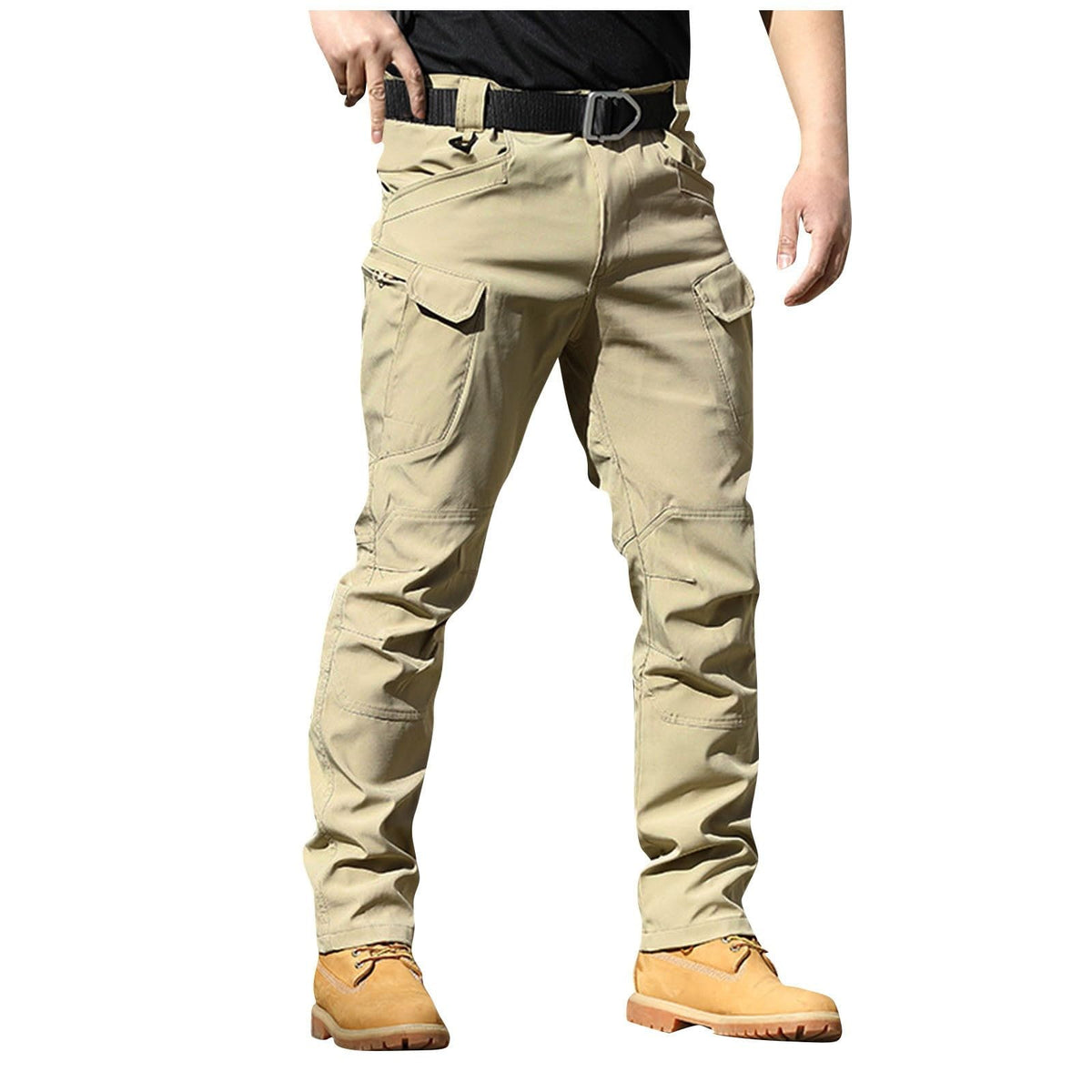 Mens Cargo Pants Water Resistant Relaxed Fit Hiking Work Pants Multi Pockets Ripstop Flex Baggy Camo Tactical Pant