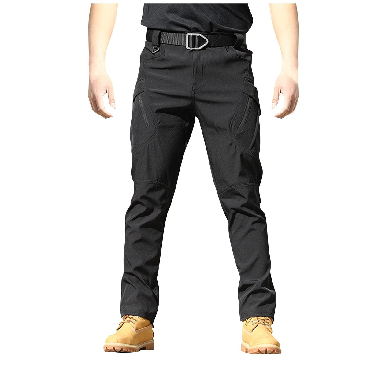 Mens Cargo Pants Water Resistant Relaxed Fit Hiking Work Pants Multi Pockets Ripstop Flex Baggy Camo Tactical Pant