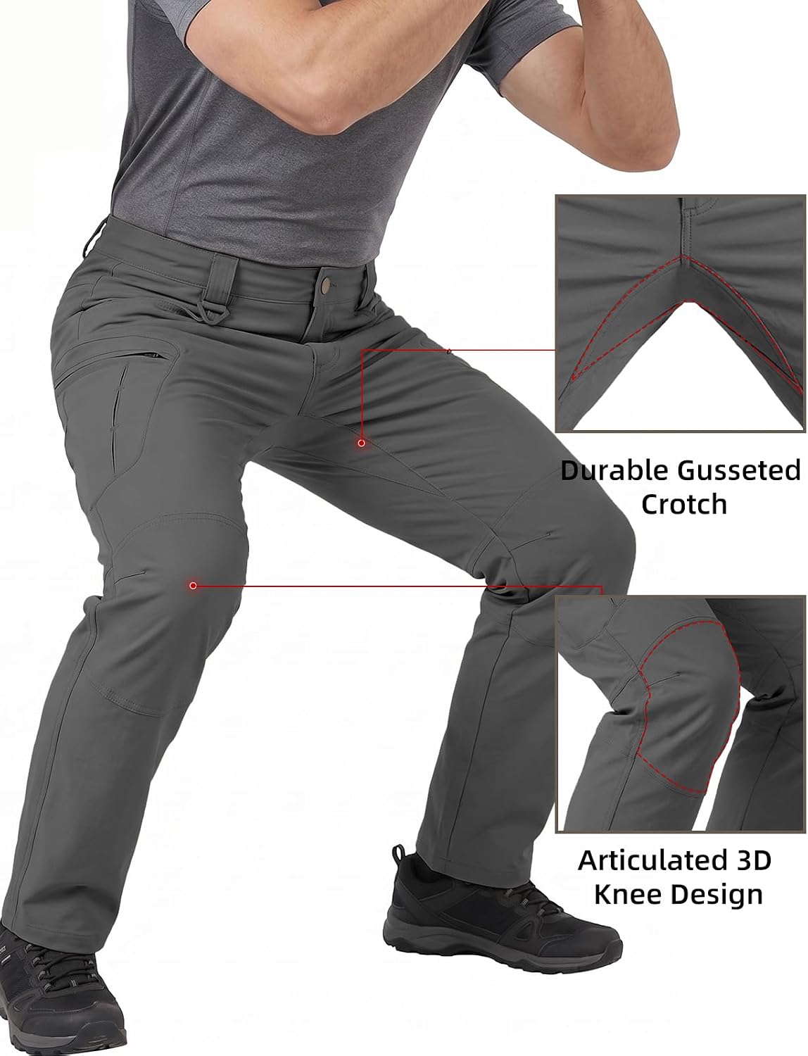 Men's Tactical Pants Ripstop Cargo Hiking Work Pants