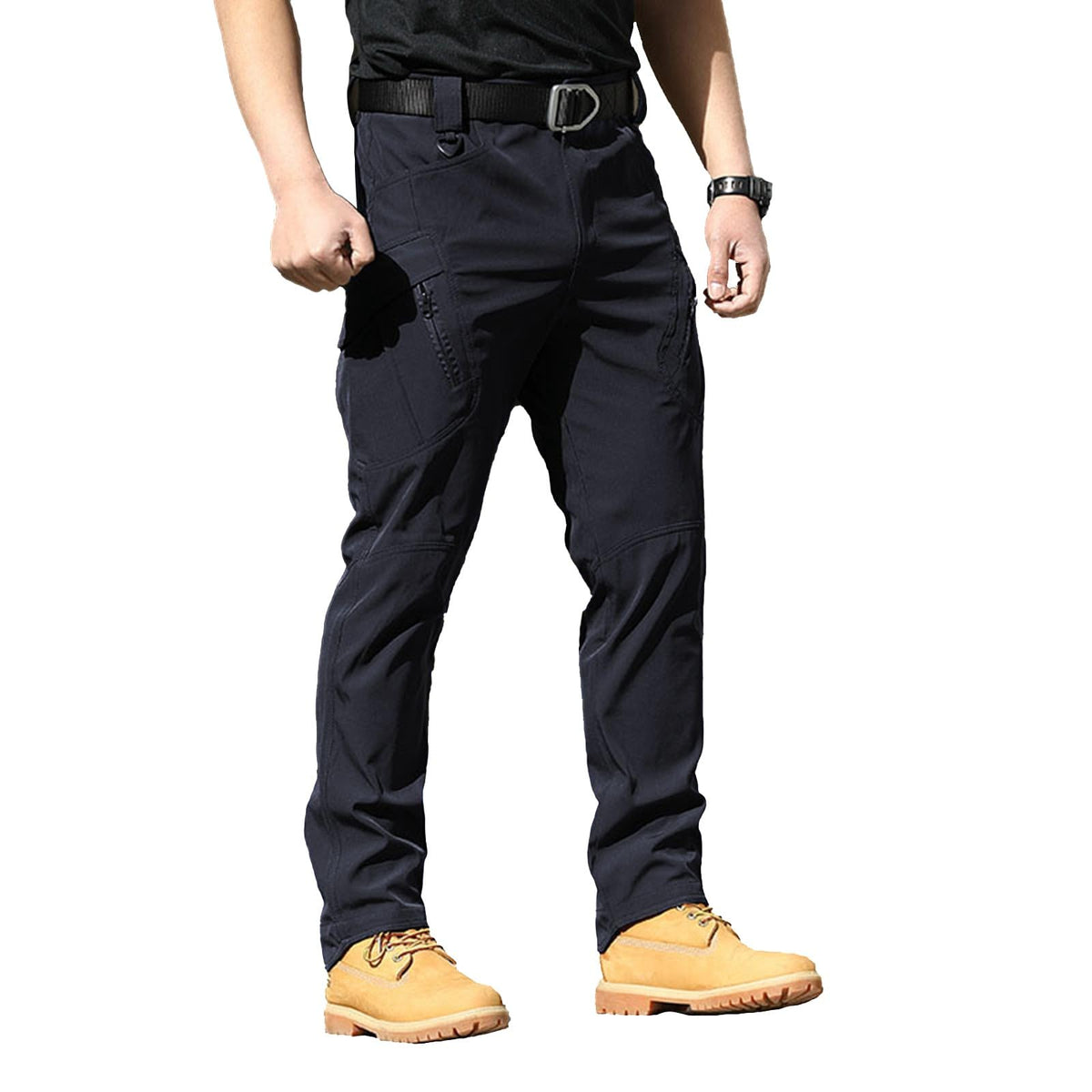 Cargo Work Pants for Men Tactical Stretch Waterproof Travel Casual Hiking Trouser with Multi Pockets (No Belt)