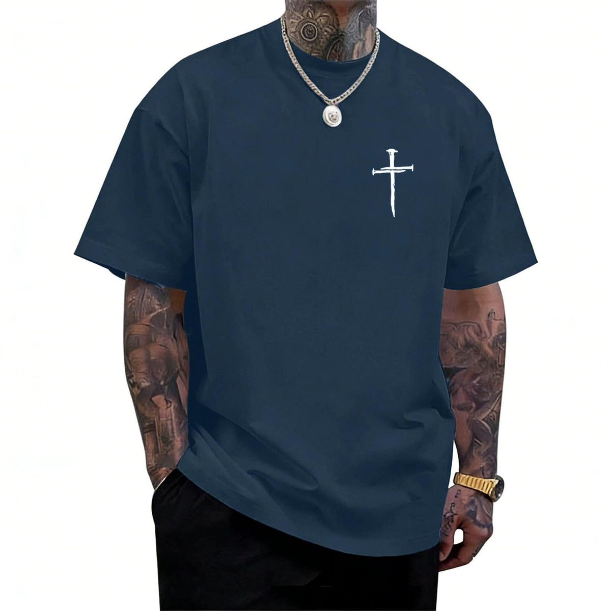 Christian Shirts for Men Jesus Cross Casual Tops