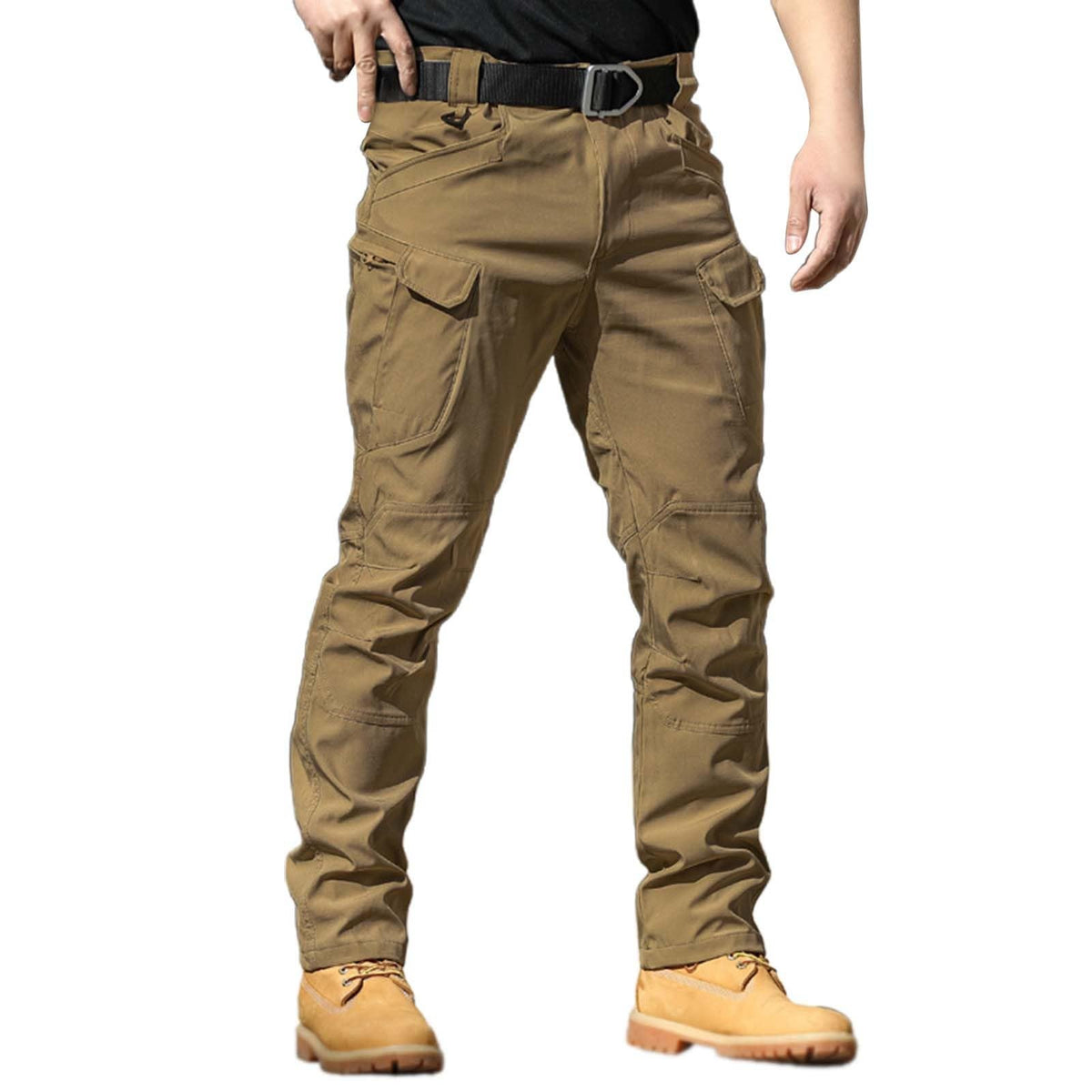 Cargo Work Pants for Men Tactical Stretch Waterproof Travel Casual Hiking Trouser with Multi Pockets (No Belt)