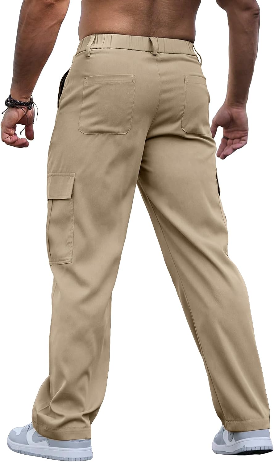 Comdecevis Men's Casual Cargo Pants Relaxed Fit Work Pants